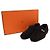 Hermès Mocassini Slip-On Giovanni in camoscio con logo argento Nero - vista 7
