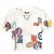 Louis Vuitton Camiseta Crop Top Mahina Patch Print sin usar Multicolor