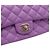Chanel Mini borsa a tracolla Classic Flap in pelle d'agnello viola con catena oro champagne Porpora - vista 9