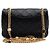 Chanel Schultertasche und Crossbody-Bag aus schwarzem Lammleder mit Perlenkette und goldenem CC-Verschluss - Ansicht 5