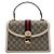 Gucci Borsa Ophidia GG Supreme Small Top Handle Marrone - vista 2