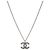 Chanel CC Silberkette Elfenbein Weiß - Ansicht 2