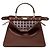 Fendi Borsa Peekaboo See Mini Bag Marrone
