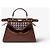 Fendi Borsa Peekaboo See Mini Bag Marrone - vista 4