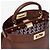 Fendi Borsa Peekaboo See Mini Bag Marrone - vista 7