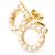 Salvatore Ferragamo Gancini Crystal Pearl Ohrringe - Ansicht 6