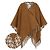 Fendi Poncho Capa Reversible de Lana y Cachemira Multi Deco Camel AYKT Castaño