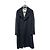 Loro Piana Abrigo largo de cachemira gris oscuro Negro