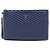 Saint Laurent Clutch Monogram Matelassé Blu