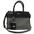 Prada Esplanade kleine Schultertasche zweifarbig Schwarz-Grau Braun