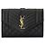 Saint Laurent Tarjetero acolchado para mujer Negro