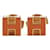 Hermès Boucles d'oreilles Cube Orange  - vue 1