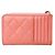 Chanel Tarjetero acolchado rosa - vista 3