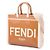 Fendi Borsa Shopper Sunshine Medium in pelle verniciata Arancione