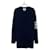 Thom Browne Oversized Rundhals-Strickpullover mit Streifen Blau  - Ansicht 1