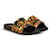 Ciabatte Versace stampate nere e oro Nero - vista 5