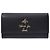 Gucci Women's Leather Long Wallet BEE BLACK