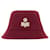 Isabel Marant HALEY Bestickter Logo Bucket Hat Raspberry Rot  - Ansicht 1