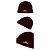 Valentino Berretto a coste con logo ricamato Burgundy FDK Nero - vista 2