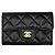 Chanel Tarjetero de piel Caviar Negro