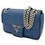 Prada Borsa a tracolla con catena in Saffiano Blu - vista 2