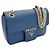 Prada Borsa a tracolla con catena in Saffiano Blu - vista 3
