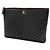 Chanel Clutch Caviar Chevron New Medium Nero - vista 2
