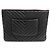 Chanel Clutch Caviar Chevron New Medium Nero - vista 4