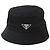 Prada Re-Nylon Bucket Hat mit Dreieckslogo Schwarz