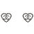 Chanel Boucles d'oreilles Heart CC Silver