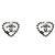 Chanel Boucles d'oreilles Heart CC Silver - vue 3