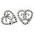 Chanel Boucles d'oreilles Heart CC Silver - vue 4