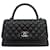 Chanel Borsa Medium Flap Coco Handle in Caviar Nero
