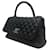 Chanel Borsa Medium Flap Coco Handle in Caviar Nero - vista 3