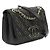 Chanel Borsa a tracolla con patta a chevron nera Nero - vista 2