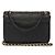 Chanel Borsa a tracolla con patta a chevron nera Nero - vista 4