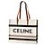 Céline Grand Cabas en Textile Rayé avec Jacquard Blanc