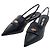 Miu Miu Décolleté slingback in pelle con logo da donna XUQ Nero