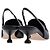 Miu Miu Décolleté slingback in pelle con logo da donna XUQ Nero - vista 4