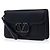 Valentino Clutch in pelle Logo Nero - vista 2