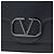Valentino Clutch in pelle Logo Nero - vista 7