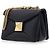 Valentino Borsa a tracolla in pelle con catena e borchia da donna ILK Nero - vista 2