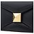Valentino Borsa a tracolla in pelle con catena e borchia da donna ILK Nero - vista 7