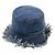 Fendi Denim-Bucket-Hat mit Logo und Fransen Blau - Ansicht 3