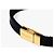 Saint Laurent Bracelete de couro Cassandra Monogram Opium banhado a ouro - vista 7