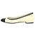 Chanel Scarpe basse da donna bicolore giallo e nero con perle