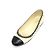 Chanel Scarpe basse da donna bicolore giallo e nero con perle - vista 2