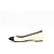 Chanel Scarpe basse da donna bicolore giallo e nero con perle - vista 4