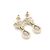 Chanel Orecchini Season CC Logo a goccia in cristallo placcati oro Multicolore - vista 3