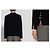 Thom Browne Diagonaler Wollkragen Navy Silber - Ansicht 3